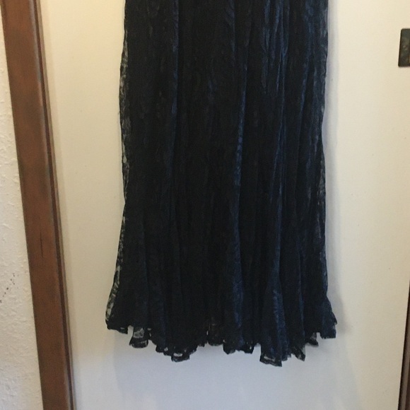 Vintage Gothic Beaded Lace Black Maxi Dress. Medium - Picture 2 of 14